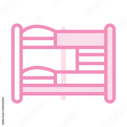 Bunk Bed duotone line icon, vector, pixel perfect, illustrator file 
