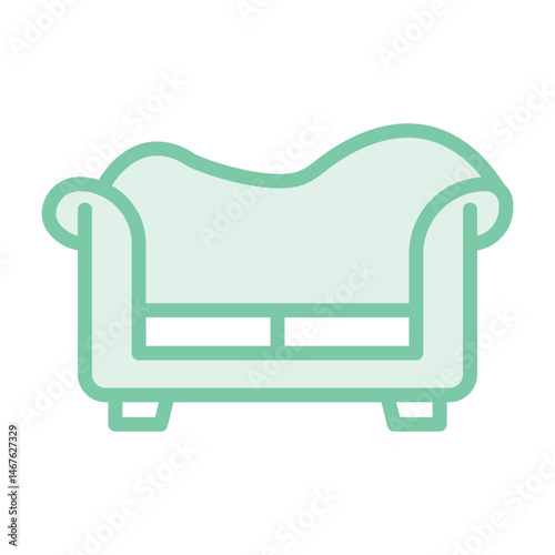 Daybed duotone line icon, vector, pixel perfect, illustrator file 
