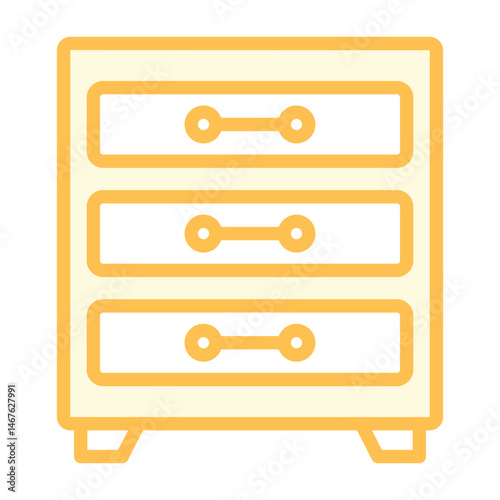Dresser duotone line icon, vector, pixel perfect, illustrator file 
