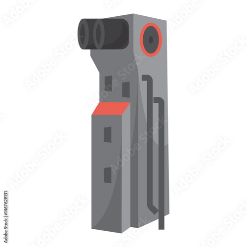 Sci-fi robotic tower. Vector