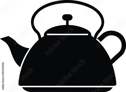 Kettle silhouette  vector,tea pot vector illustration