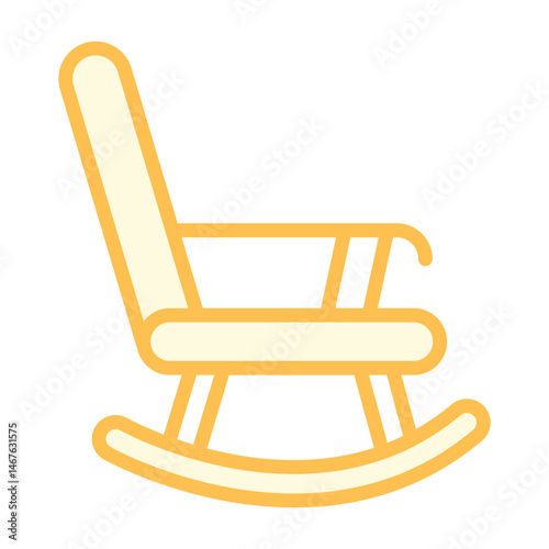 Rocking Chair duotone line icon, vector, pixel perfect, illustrator file 
