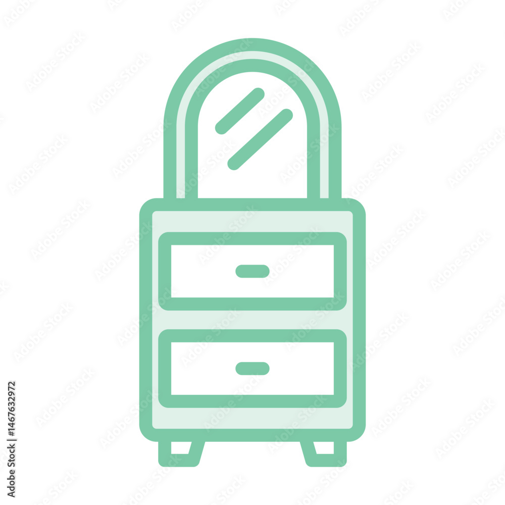 Obraz premium Vanity duotone line icon, vector, pixel perfect, illustrator file 