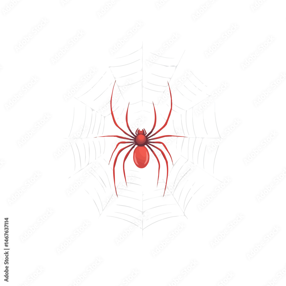 Spider Web Flat vector, minimalist design, isolated on a white background. Spider Web Flat vector, minimalist design, isolated on a white background.