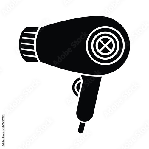 Hair Dryer Icon Logo for Personal Care Products