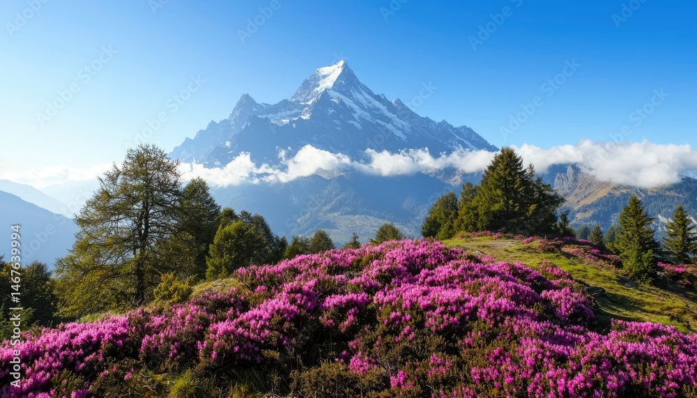 Fototapeta premium Alpine rhododendron bloom