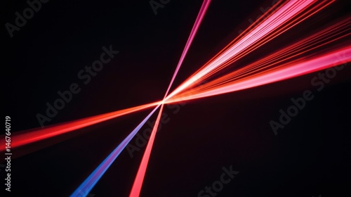 Abstract light streaks converging