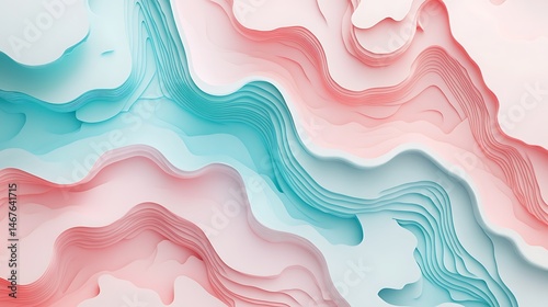 Abstract layered design with soft colors