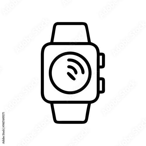 smartwatch on transparent background for web and graphic design