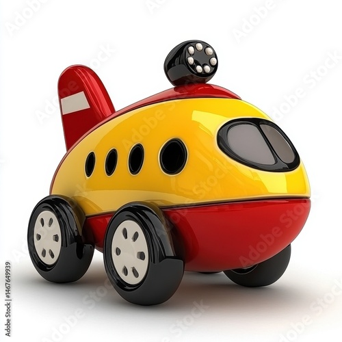 Colorful Toy Car Airplane Hybrid for Children Playful Imagination