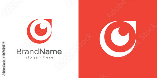 simple eye arrow logo icon vector design template concept