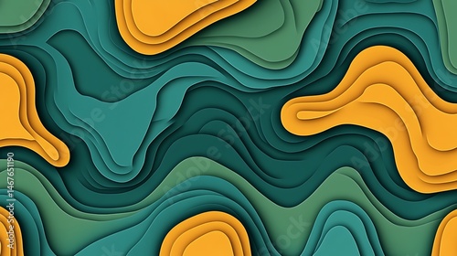 Abstract layered wavy shapes (4)