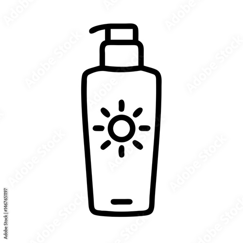 spf cosmetic bottle on transparent background for web and graphic design