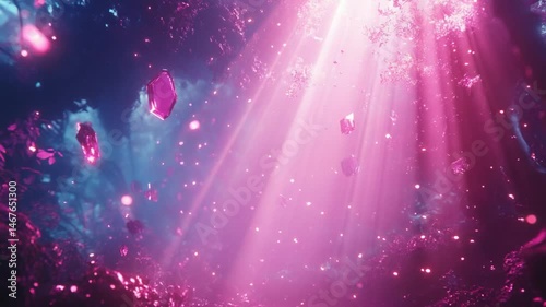 Enchanted Crystal Cave: A Mystical Digital Art
