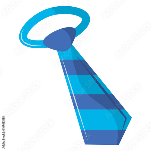 Blue striped necktie Vector