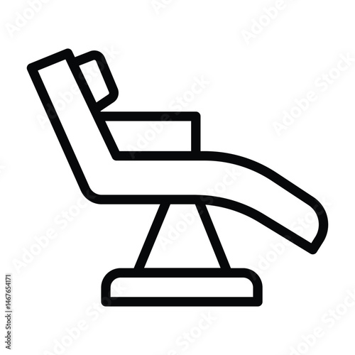 Recliner line icon, vector, pixel perfect, illustrator file 
