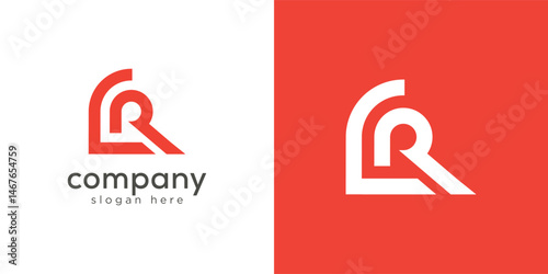 Bild auf Leinwand simple lr logo icon vector design template concept