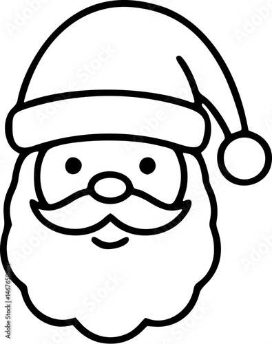 Santa Claus Head Outline Icon