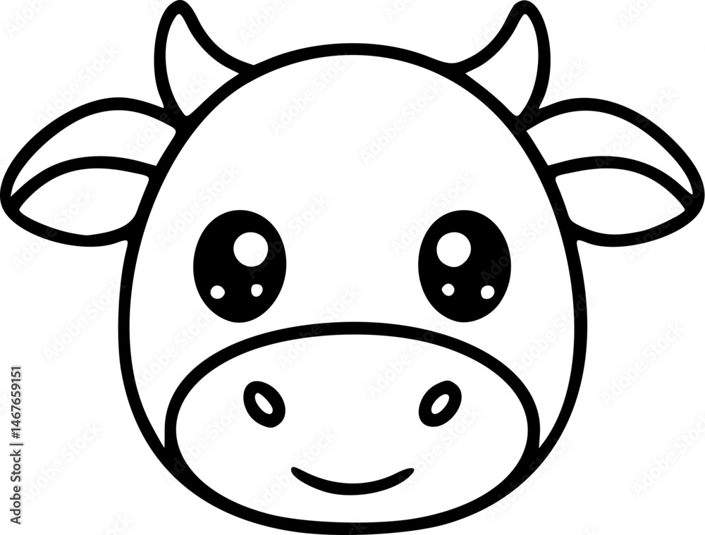 Obraz premium Cow Outline Icon