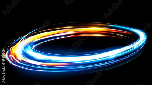 Abstract light spiral design