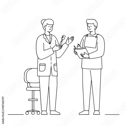 Healthcare professionals discussing treatment options in a clinic  