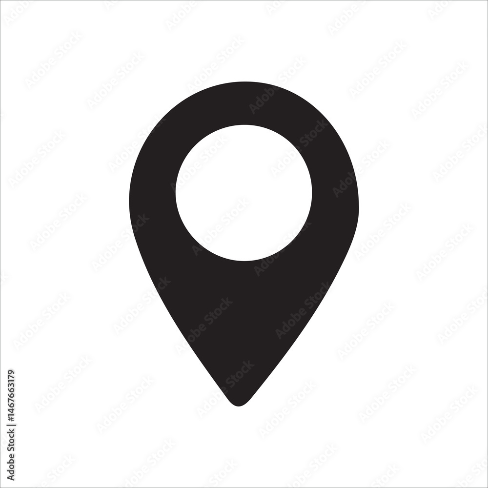 map pointer with pin icon map pointer with pin icon