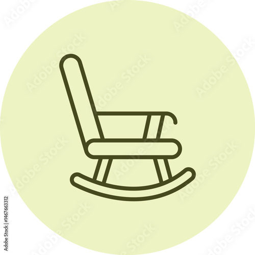 Rocking Chair pentaglow, vector, pixel perfect, illustrator file 
