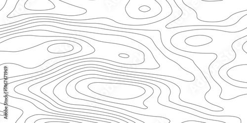 Topographic map contour background. Line map with elevation.Topography and geography map grid abstract backdrop, Luxury black abstract .