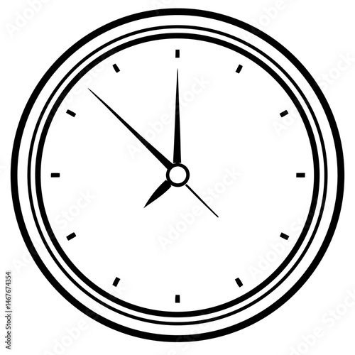 A circular wall clock icon represents the concept of time and deadlines