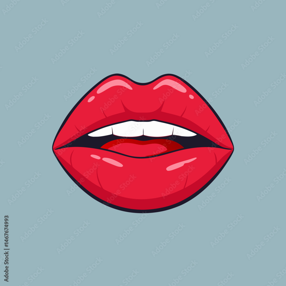 Lips Icon Flat Graphic Design vector illustration Lips Icon Flat Graphic Design vector illustration