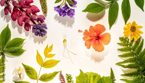 flowers and leaves