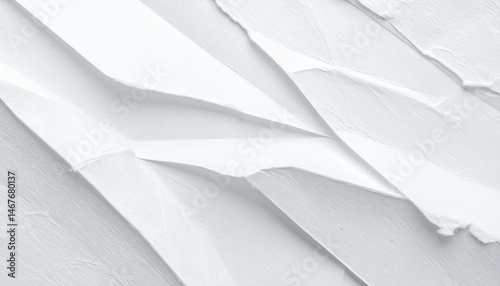 Abstract white paper texture background with torn edges creative material