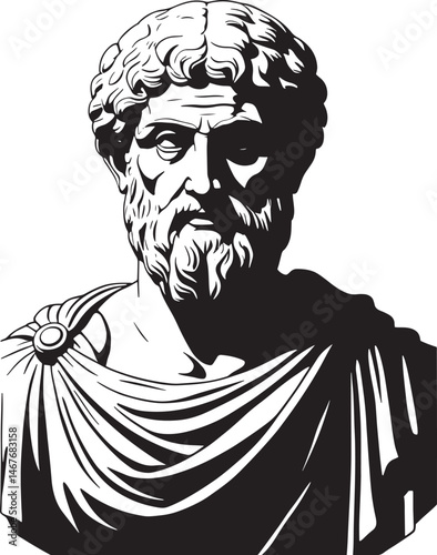 Ancient Greek philosopher vector