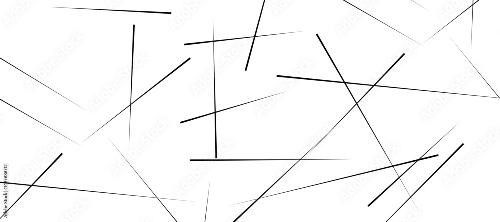 Abstract pattern of diagonal black lines on a clean white background. The lines should vary in length and angle, creating a dynamic and chaotic composition. Abstract pattern of diagonal black lines on a clean white background. The lines should vary in length and angle, creating a dynamic and chaotic composition.