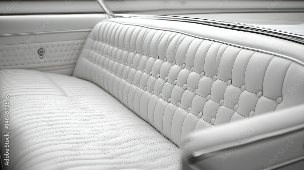 Fototapeta premium Custom white leather car seats