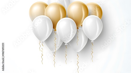 Festive Helium Balloons Background for Celebratory Events and Decorations