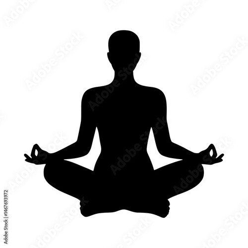 Silhouette Yoga Meditation Pose