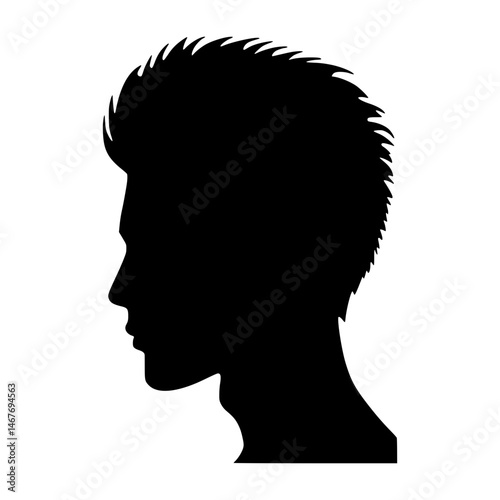 Black Silhouette Profile Headshot