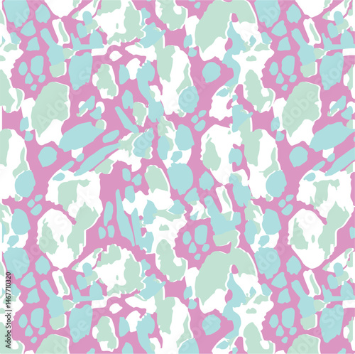 Leopard print. Vector seamless pattern. Animal skin background with black and brown spots on beige backdrop. Abstract exotic safari texture. Jaguar, leo, puma cheetah fur pattern. Repeat design