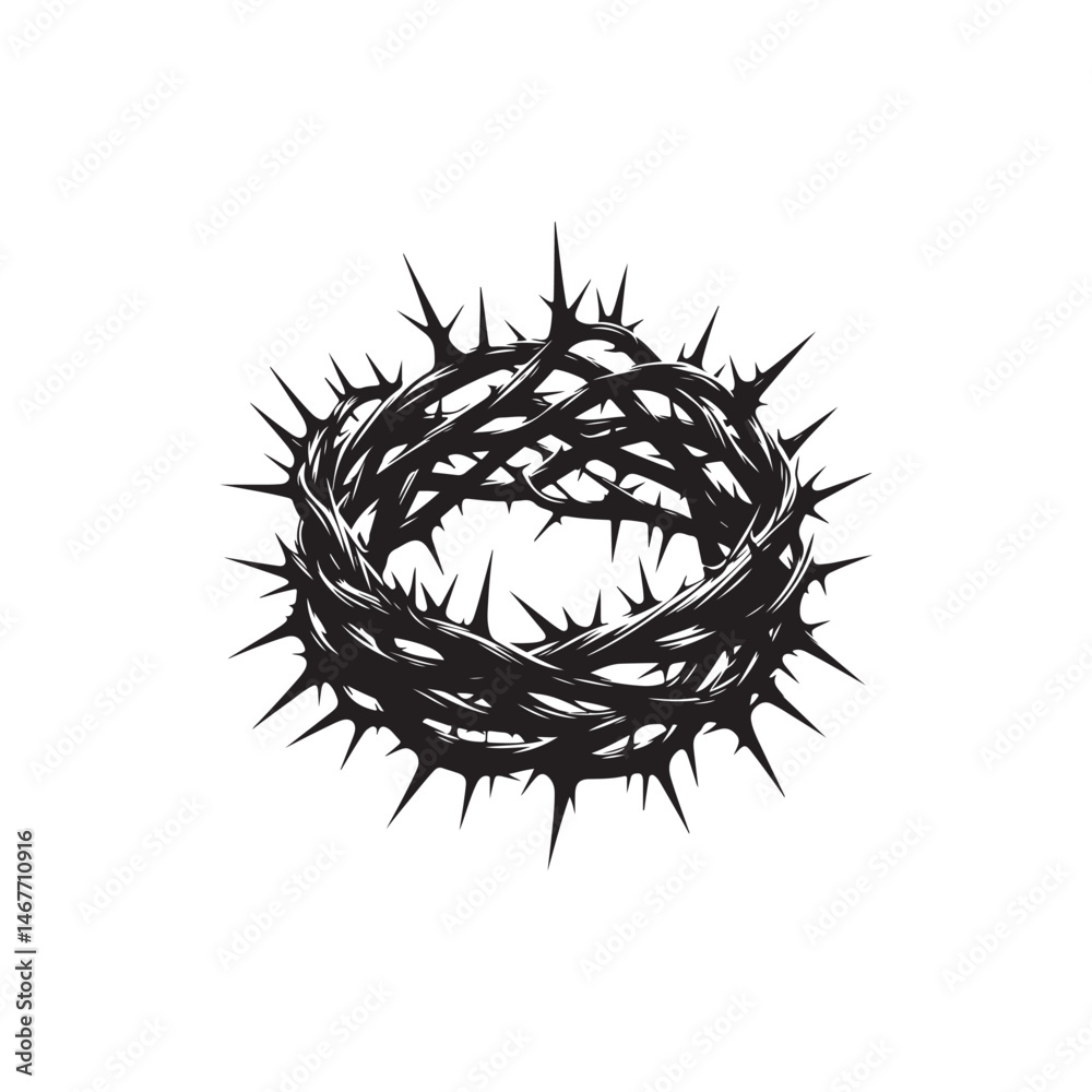 Fototapeta premium The Crown of Thorns Vector (4).eps
