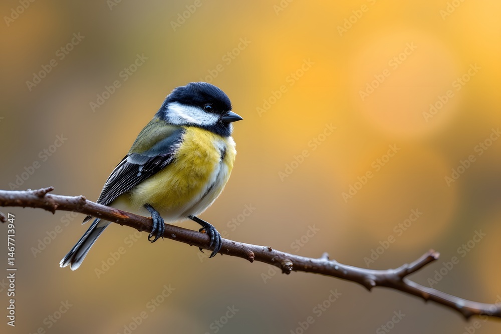 the bird perched on a tree branch in autumnal colors. the bird perched on a tree branch in autumnal colors.