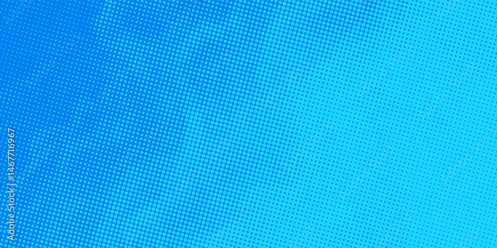 Obraz premium Blue comic pop-art halftone background vector illustration