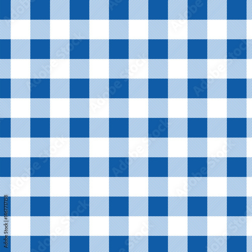 blue and white checkered
