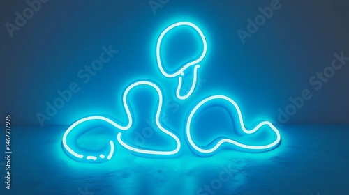 Abstract neon light forms