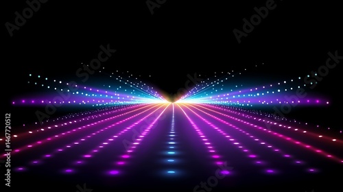 Abstract neon light tunnel