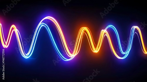 Abstract neon light waves (2)