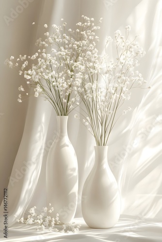 Exquisite ceramic vessels under soft lighting