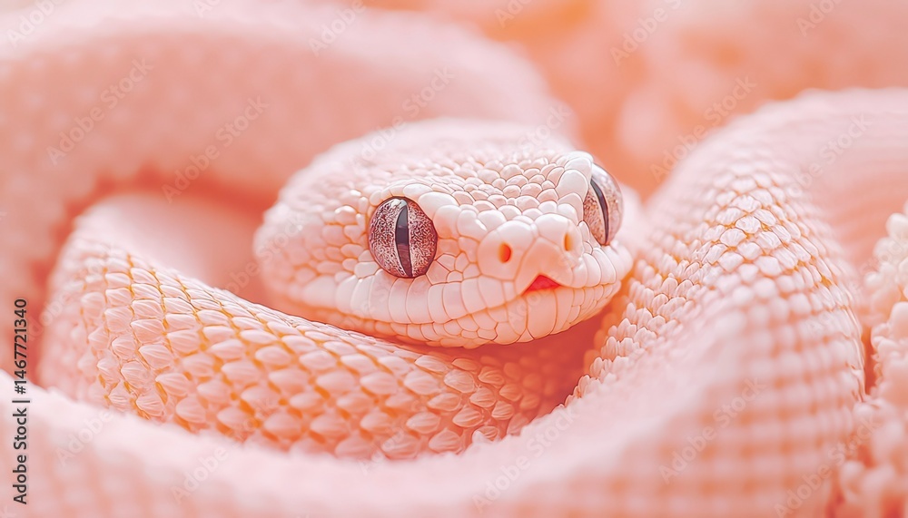 Fototapeta premium Pink snake close-up