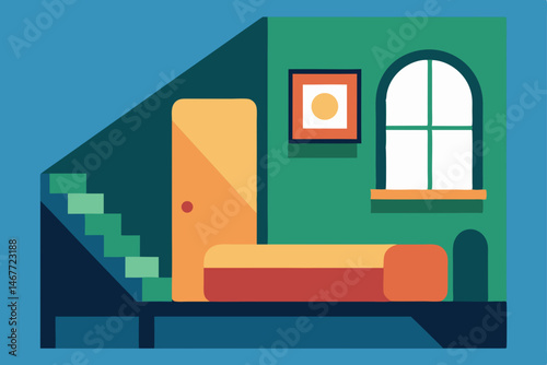 vector illustration of a modern house