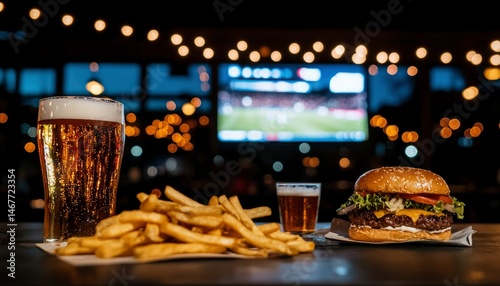 Bar food, sports game